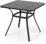 Bonideco Select Lauko stalas 80x80x73cm., juodos spalvos
