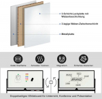 Bonideco Select Magnetinė lenta 126x59x165cm., baltos/juodos spalvos
