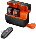 2x belaidis mikrofonas + įkrovimas Dėklas 2tx 1rx Hohem / Mic-01 / USB-c Type-c