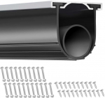 Garažo vartų apačios tarpinė U formos, guma, 4.8m. Sandarinimo juosta, garažo durų sandarinimas, komplektas, garažo tarpinė