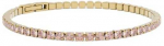 Furiosa Tennis bracelet with pink Swarovski crystals SB-ROSALINETENNIS-G