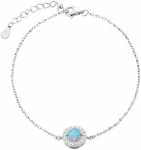 Sidabrinė apyrankė su opalu ir cirkoniais Brasco 62810