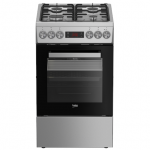 Viryklė BEKO Cooker | FSM52321DXDT | Hob type Gas | Oven type Electric | Stainless Steel | Plotis 50 cm | Grilling | Gylis 60 cm | 60 L