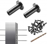 Nerūdijančio plieno apsauginės įvorės 3.2mm trosui, juodos, DIY turėklai, 1/8 colio trosų apsaugos, T316 plienas, trosų turėklų apsaugos.