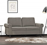 Dvivietė sofa, &scaron;viesiai pilkos spalvos, 120cm, aksomas