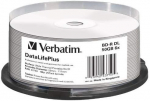 BD-R DL Verbatim 50GB 6x Wide Baltas Thermal Printable - No ID Brand (spindle 25)