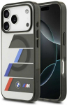 BMW M IML Metal Mygtukai Tricolor Lines MagSafe dėklas skirtas Apple iPhone 17 Pro Anthracite