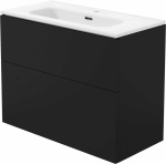 Deante Prizma spintelė su praustuvu, 80x60x38.5 cm, Nero/Baltas (STNU8U6U8M)