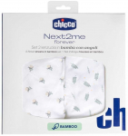 Chicco &bdquo;Next2Me Forever&ldquo; bambuko žalumos paklodės su guma, 2 vnt.