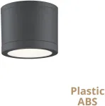 7W LED pavir&scaron;inis fasado &scaron;viestuvas TISSU, tamsiai pilkas, 3000K, IP65, 4333300
