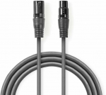 &bdquo;Nedis&ldquo; DMX perdavimo kabelis XLR 3 kontaktų (M) - XLR 3 kontaktų (F) 3,00 m, tamsiai mėlynas