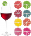 Orion Stiklinių žymeklių rinkinys 8 vnt. Spalvoti silikoniniai