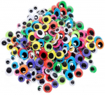 RAINBOW Įvairių dydžių akytės žaislams, 100 vnt.