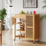 Promotions Virtuvės sala vežimėlis, 91x44x89 cm, natūralios spalvos