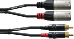 Cordial 2 x RCA - 2 x XLR garso laidas, 6 m