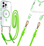 Tel Protect Strap Clear dėklas skirtas Apple iPhone 17 Air žalios spalvos