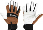 Apsauginės darbo pir&scaron;tinės Bradas Tech Leather, odinės, 9 dydis, 6 vnt.