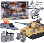 Jokomisiada Large military set: tank, fighter, helicopter, and soldier ZA5752