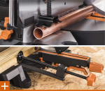 Evolution Skersinis pjūklas medienai ir metalui pjauti, su lazeriniu kreipikliu, 255 mm diskas, skersinio pjovimo pjūklas, kombinuotas skersinis pjūklas