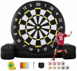 Pripučiama futbolo smiginio lenta, milžini&scaron;kas spardymo smiginis lauko pramogoms, >3m auk&scaron;čio, su pompa ir 9 kamuoliais, dideli kiemo žaidimai suaugusiems ir vaikams