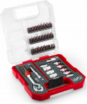 EINHELL screwdriver bit and socket set, with 1/4" ratchet, 37 pcs. | Einhell