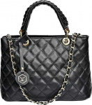 Luisa Vannini Women's leather handbag LV WH 2209T Nero