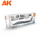 AK Interactive - 3rd generation - Akrilinių dažų rinkinys US Air Force & ANG Modern Aircraft Colors, AK11746