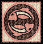 Cuit Domenech Everships CUIT keraminė mozaika Zodiakas Žuvys, 20x20 cm konstravimo rinkinys