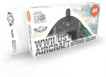 AK Interactive - 3rd generation - Akrilinių dažų rinkinys WWII US Aircraft Interior Colors, AK11734