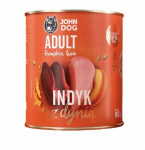 JOHN DOG moliūgas kalakutiena with pumpkin - drėgnas ėdalas &scaron;unims - 800g