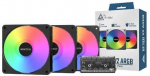 Montech Rinkinys GF120 V2 ARGB PWM Juodas 120mm ventiliatorius (3 pakuotės)