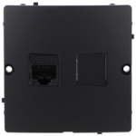 Kontakt Simon BMF51.02/49 Simon Basic Single RJ45 kompiuterio lizdas, 5e kategorija (modulis). Prisukamas lizdo mazgas juodai BMF51.02/49 dėžutei
