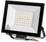50W LED prožektorius, juodas, 3000K