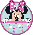 Poduszka dekoracyjna 35 cm Myszka Minnie miętowa rožinė kształtka przytulanka