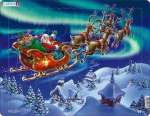 Dėlionė Larsens Bedste Larsen Maxi Santa in Nordic Light 26 pcs Puzzle