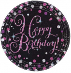 Usorteret Rožinė Sparkling tallerkner