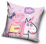 Poduszka dziecięca 40x40 Świnka Peppa Pig 5770 jednorożec koń konik kucyk gwiazdki rožinė