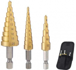 Spacetronik Wiertła stopniowe stożkowe SPM-T01 3 vnt.