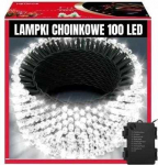 Extralink | Kalėdinės lemputės | Kalėdos, 10 m, 100 LED, baltos, &scaron;altos, lauko, vidaus, maitinamos baterijomis