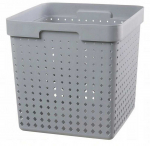 Plastikinė dėžė Seoul Plast Team XL/29.6x29.6x29.6cm pilkas/violetinis