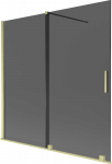 Gold Vonios sienelė Mexen Velar, 160 x 150 cm, Brushed auksinis/Graphite