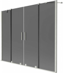 Vonios sienelė Mexen Velar Duo, 200 x 150 cm, Brushed nickel/Graphite