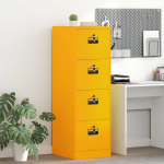 Bylų spinta su stalčių 2 pcs Garučių geltona 44 x 50 x 139 cm