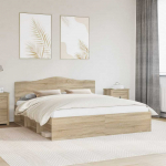Lova Lovos rėmas Sonoma 180 x 200 cm Kietos pu&scaron;ies mediena