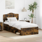 Lova Lovos rėmas Rūkyta ąžuolas 75 x 190 cm Kietos pu&scaron;ies mediena
