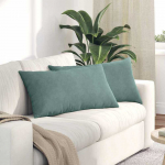 Sofa Pagalvės 2 pcs Jūrinė žalia 80 x 40 cm Kordūrinis audinys