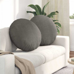 Sėdynių pagalvėlės 2 pcs &Scaron;viesiai pilka &Oslash; 80 cm