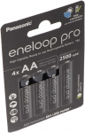Panasonic Eneloop Pro AA 2500mAh įkraunamos baterijos, 4 vnt.