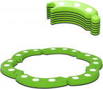 AIYAPLAY Balanso balnelis, 6 lenkti segmentai, sensoriniai i&scaron;kilimai, 50 kg keliamoji galia, žalias