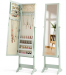 Bonideco Select Žalia papuo&scaron;alų spintelė su veidrodžiu, 35 x 30 x 144 cm, 8,5kg